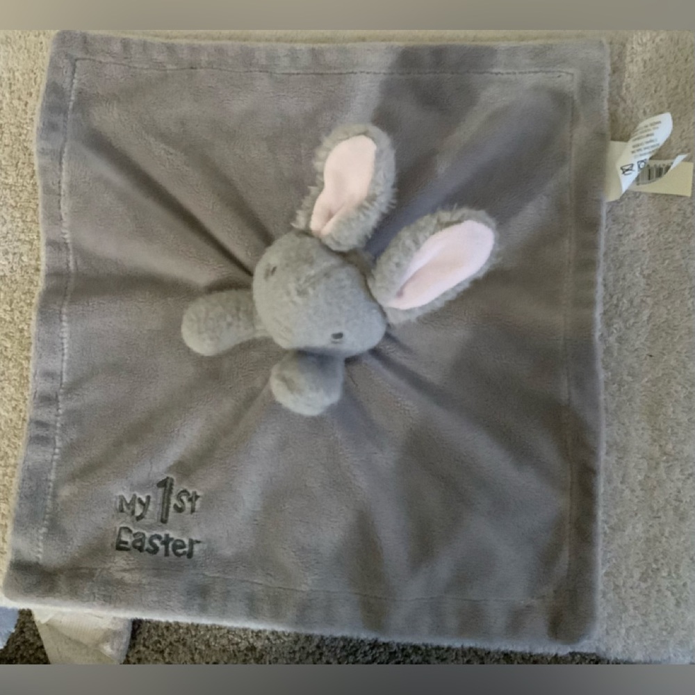 My First Easter Bunny Love Lovey Security Blanket-Rattle 0+